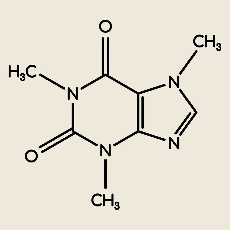 Koffein-Molekül - Strukturformel
