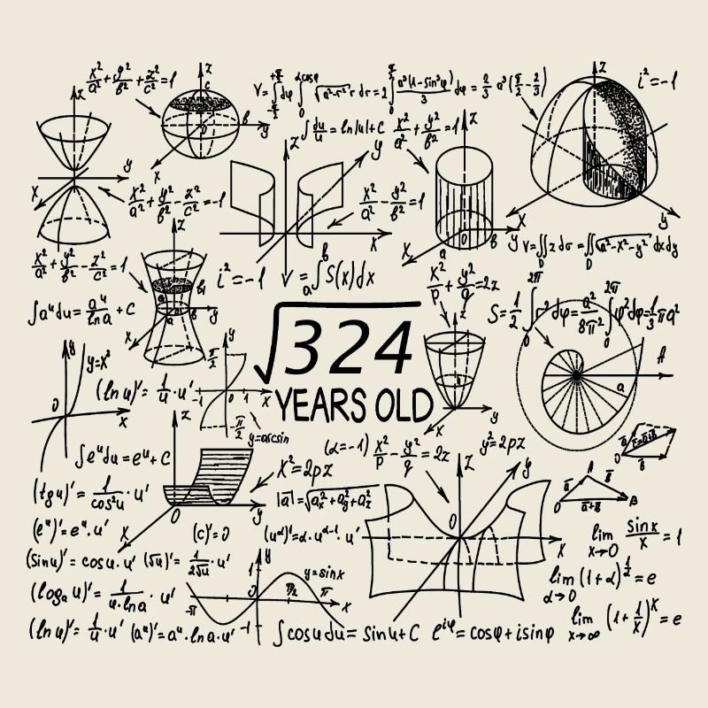 18. Geburtstag Mathe Mathestudent Mathefan