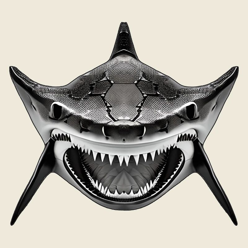 Requin avec la gueule ouverte