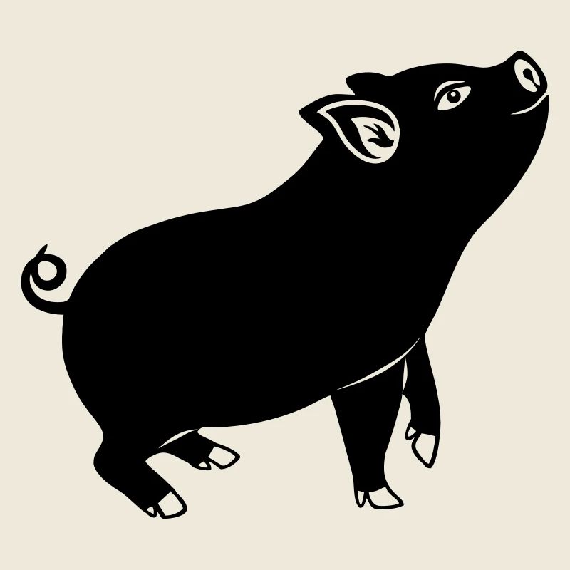 Emblème du cochon Image de l’ombre