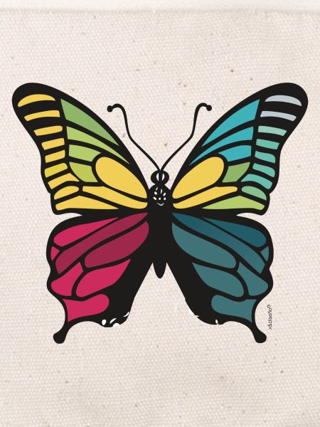 Papillon arc-en-ciel vibrant