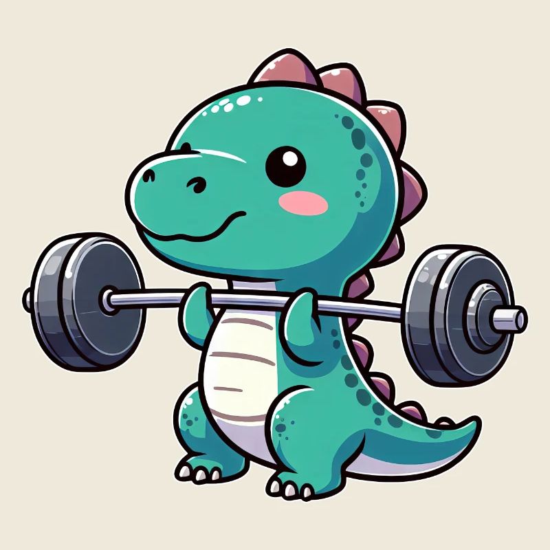 Dino T-Rex Workout Haltère Développé couché Design