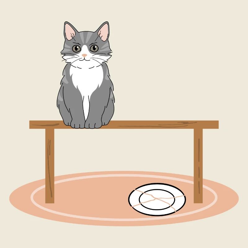 Cat on table