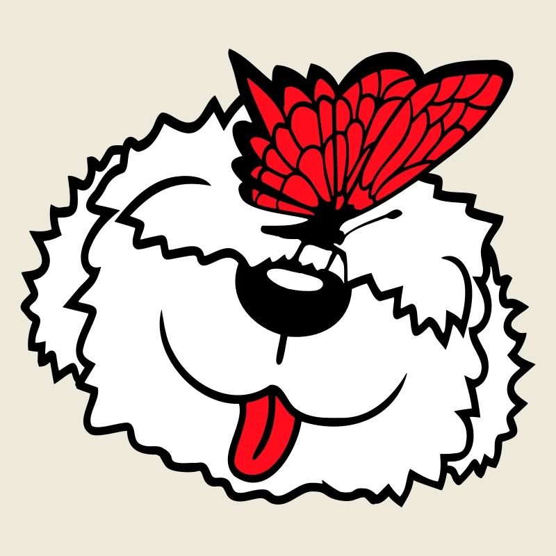 Dog Butterfly Nose Cute Funny Happy Comic