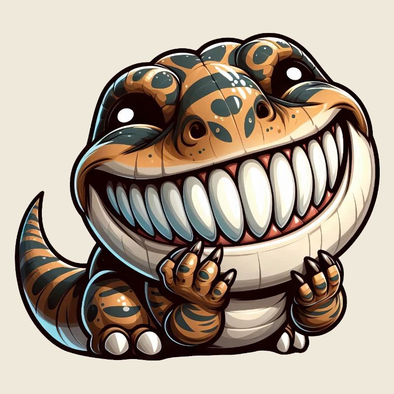 Mignon timide timide dinosaure dessin animé