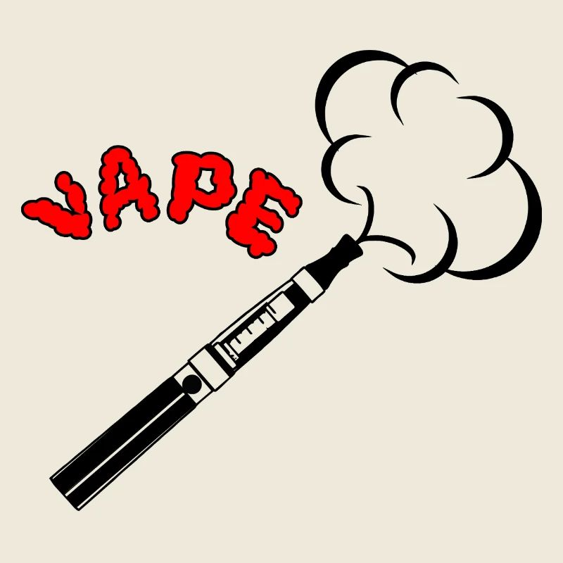 VAPE design with vapor cloud