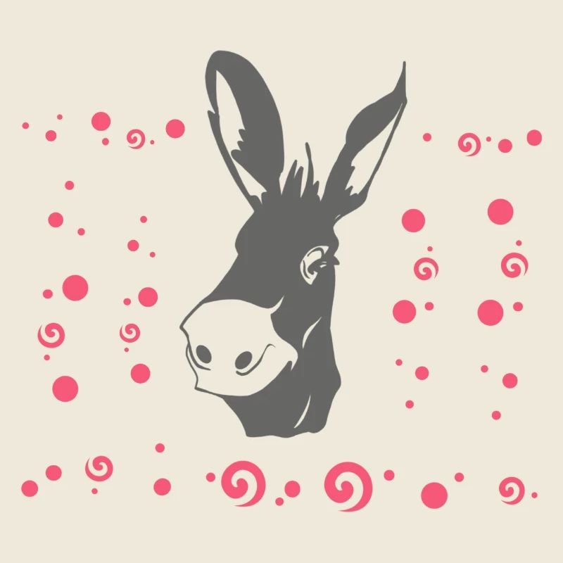 Gray Cute Donkey