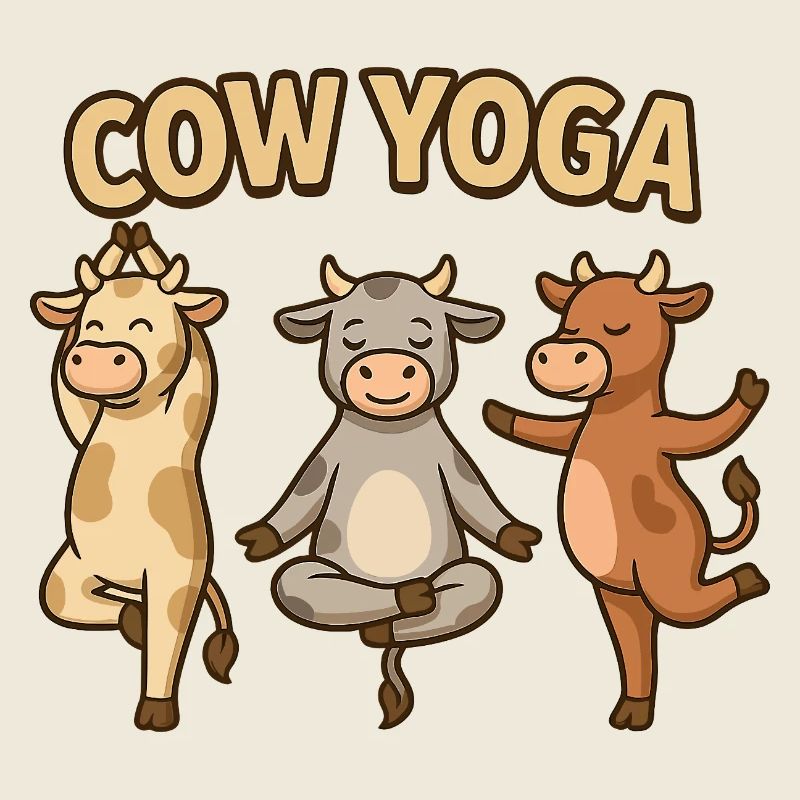 Kuh Yoga Illustration