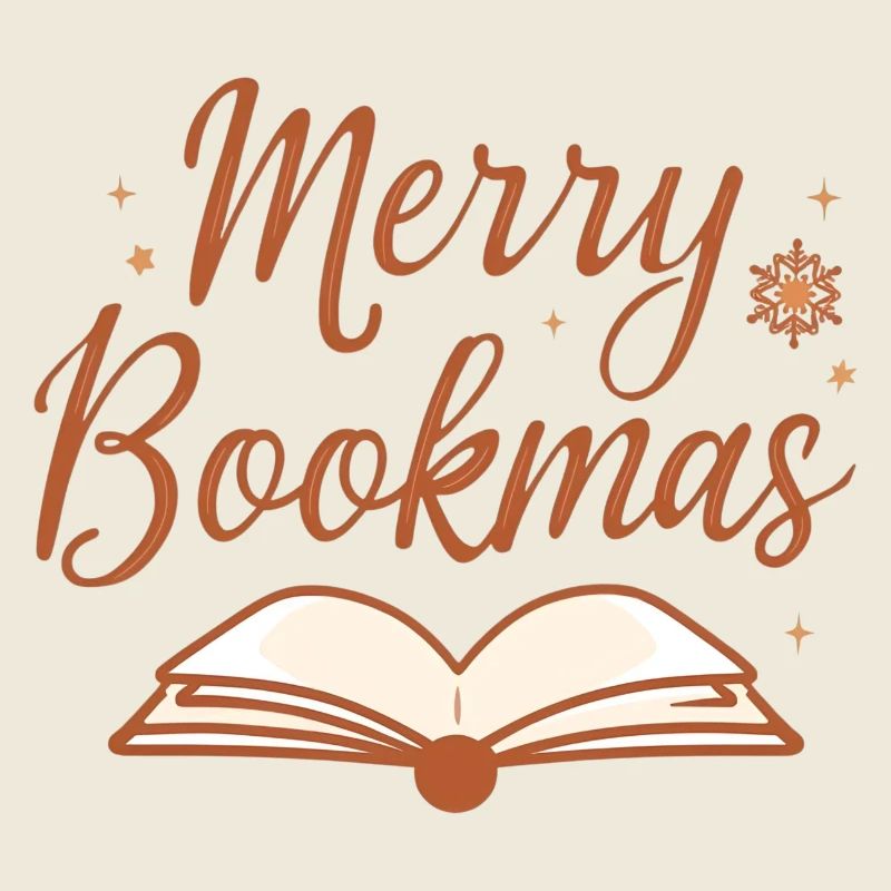 Merry Bookmas Fine Line Book Design