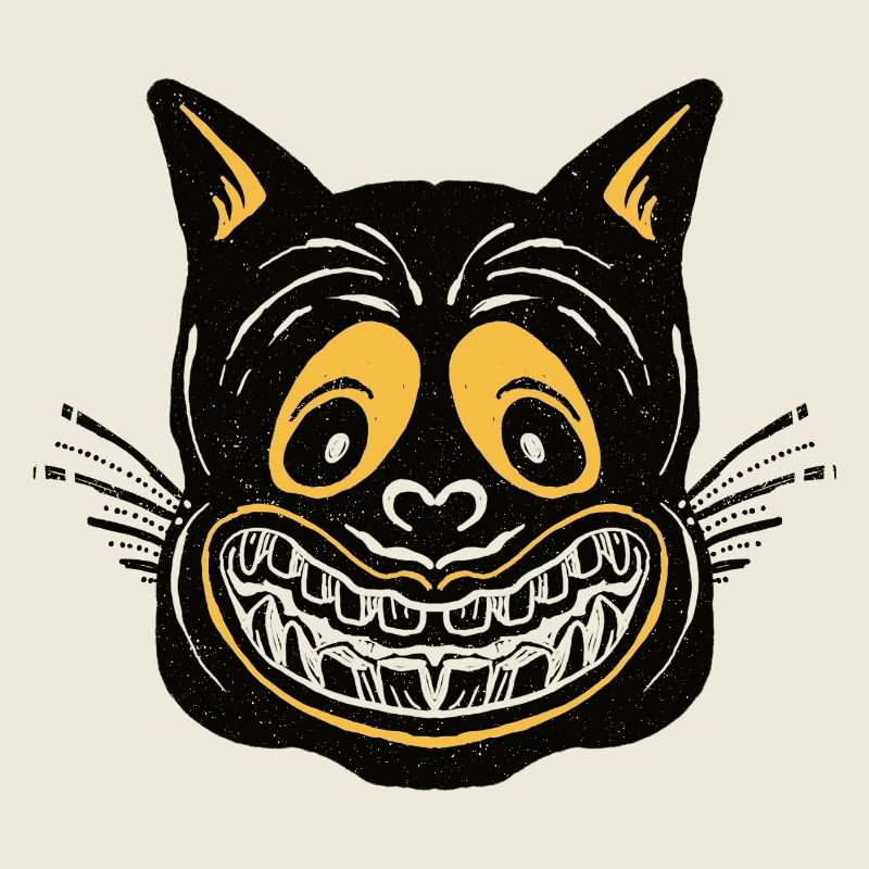 Dunkle Grinsekatze