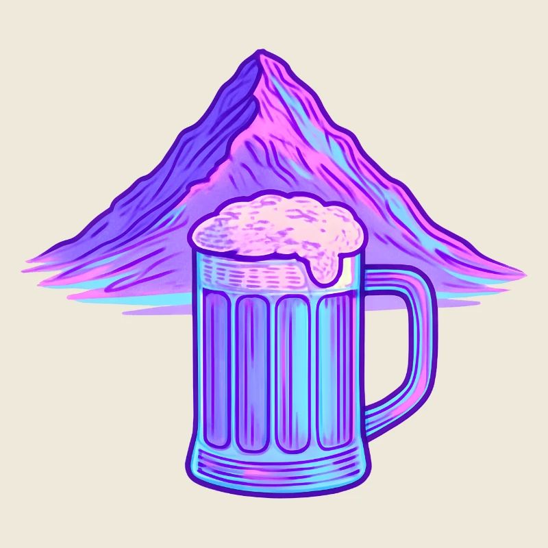 Chope de bière Neon Mountain
