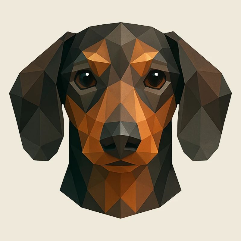 Cute Dachshund – Polygon Dog Design