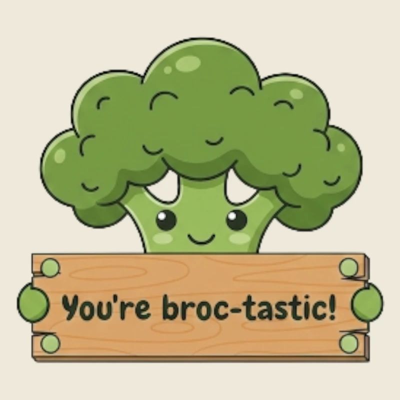 Broc-tastic Kawaii Broccoli Tee