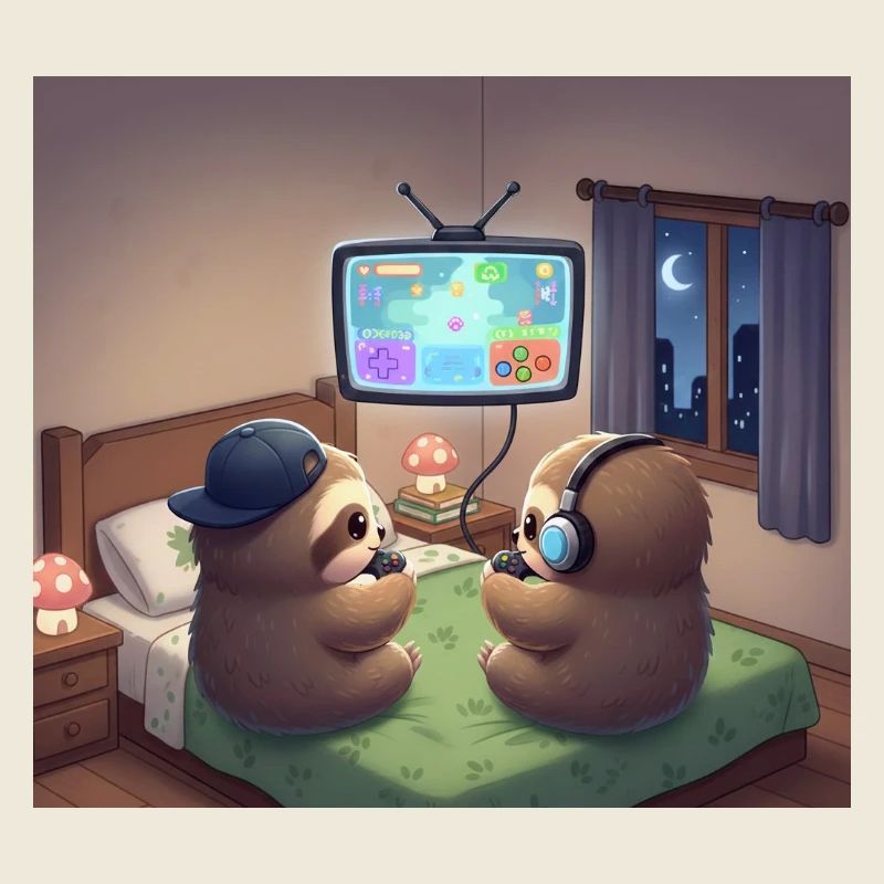 Sloth Night Gamer