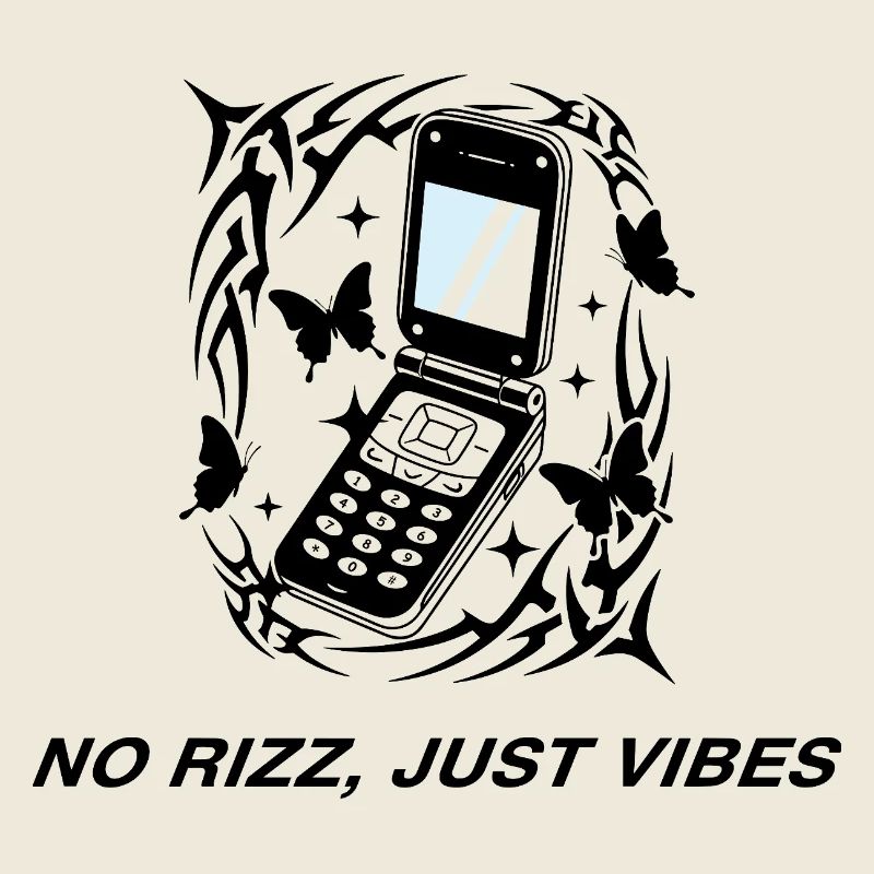 No Rizz Just Vibes Cell Phone