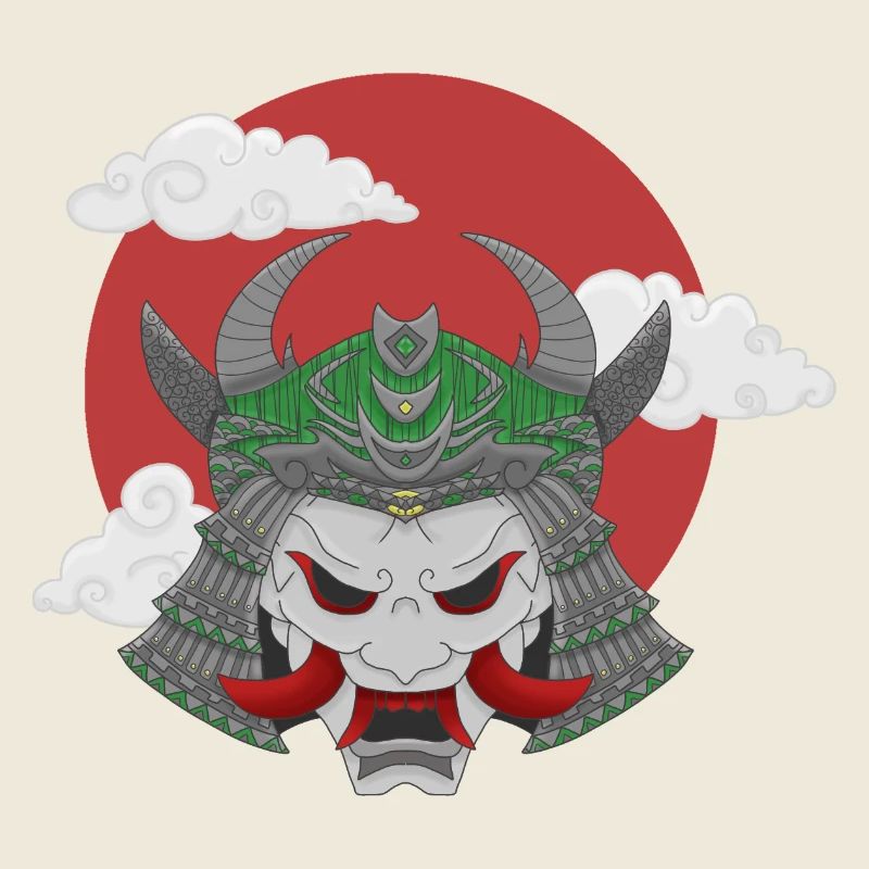 Oni x Samurai Grey Green