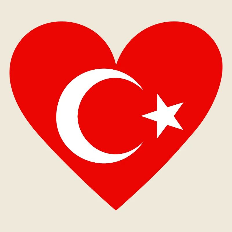 Herz mit Türkischer Flagge