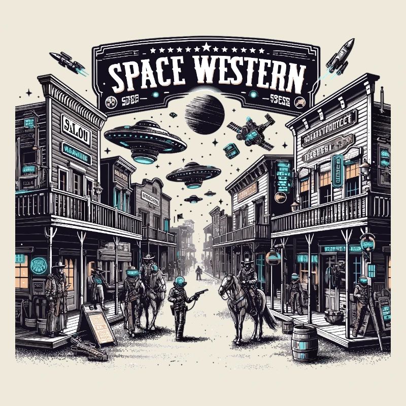 Scène de la Ville Western Spatiale