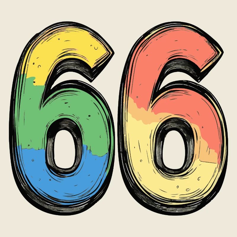 66 Numéro Coloré