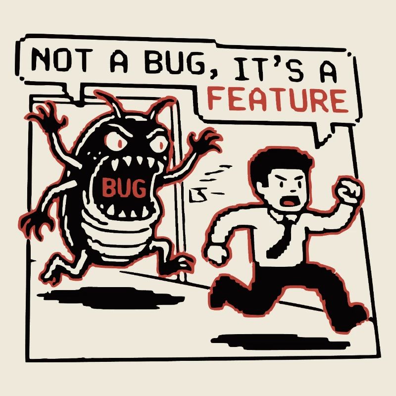 Funny Developer T-Shirt, Not a Bug, Hoodie Mug