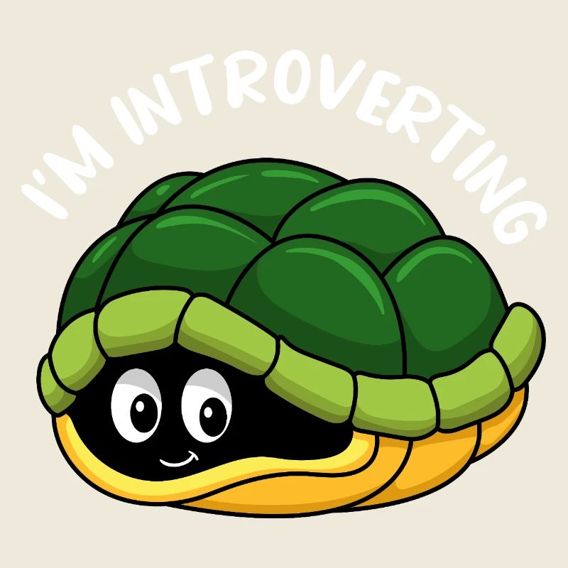 Dessin animé mignon de la carapace de tortue cachée