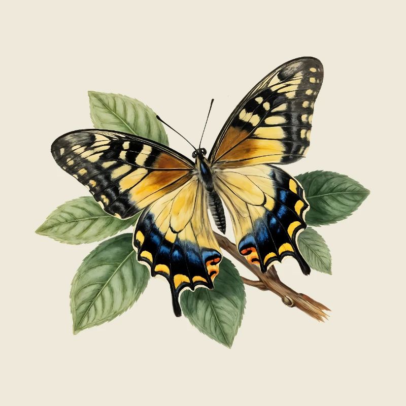 Schwalbenschwanz oder Große Haarsträhne, Papilio machaon