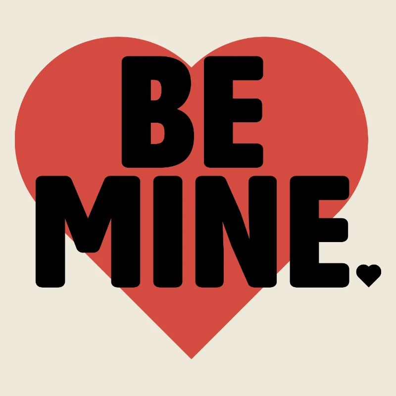 Typographie audacieuse de Be Mine Heart