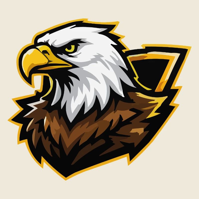 Eagle with Gold Accent Comic