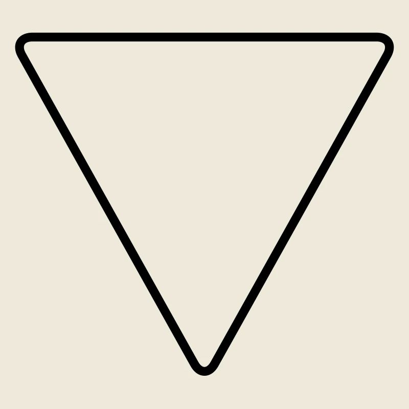Triangle with rounded corners as a warning sign