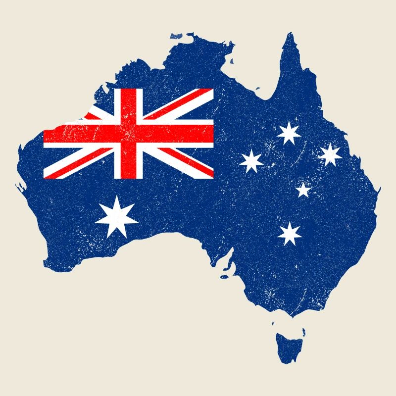 Flag Map of Australia