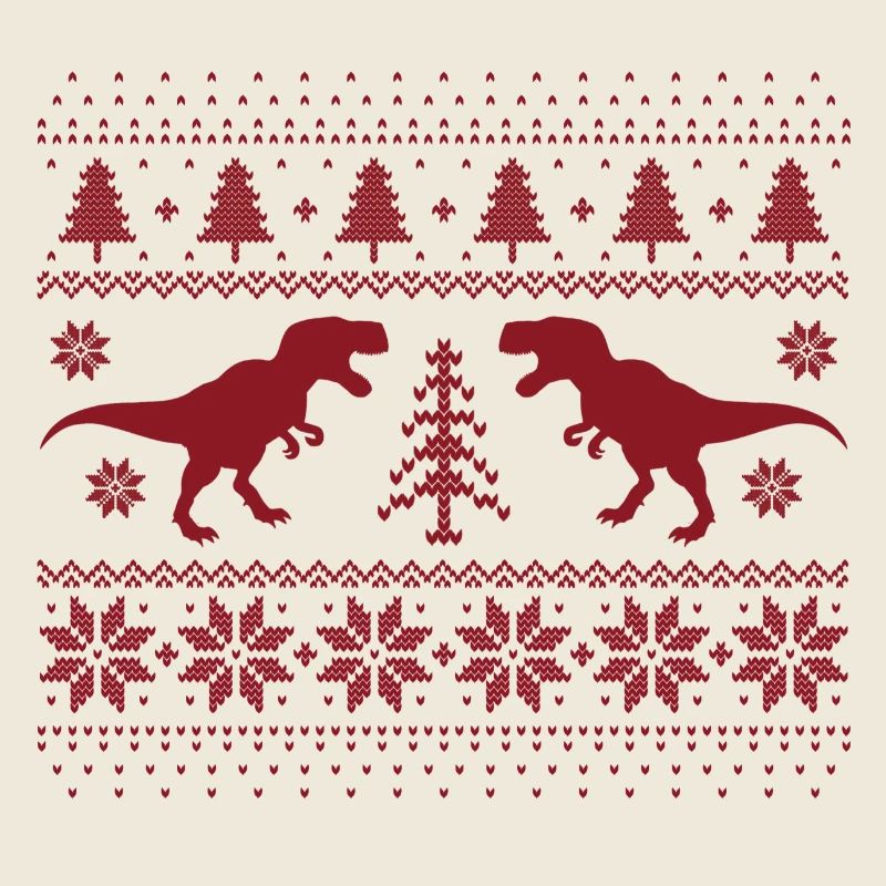Dinosaurier-Weihnachtspullover