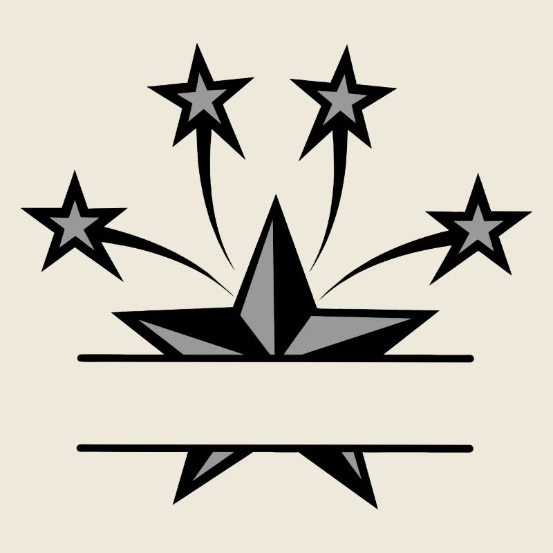 Stern schwarzgrau mit Balken dazwischen zum eigenen Text