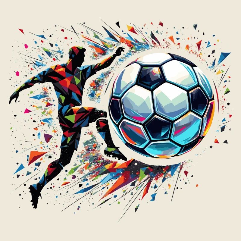 dynamic soccer player playing soccer