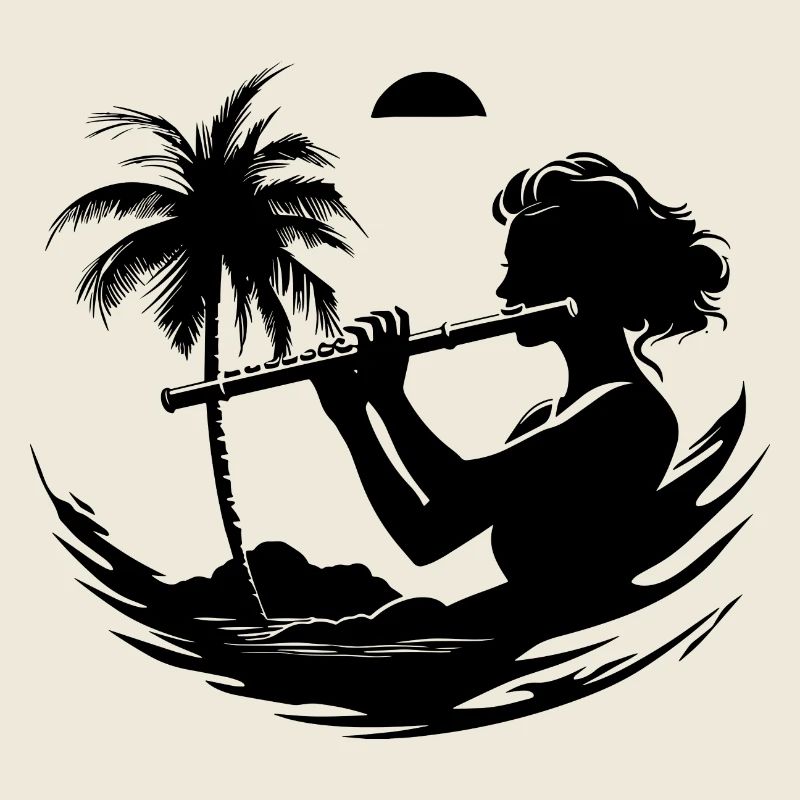 Flûtiste graphique