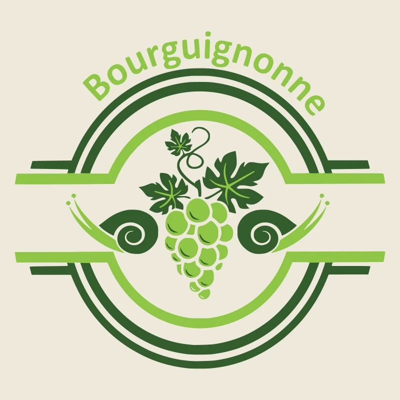 Logo vigne Bourguignonne avec des escargots 