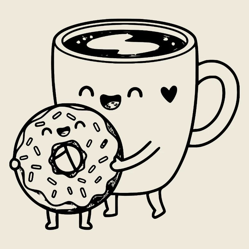 Funny Coffee Cartoon Art