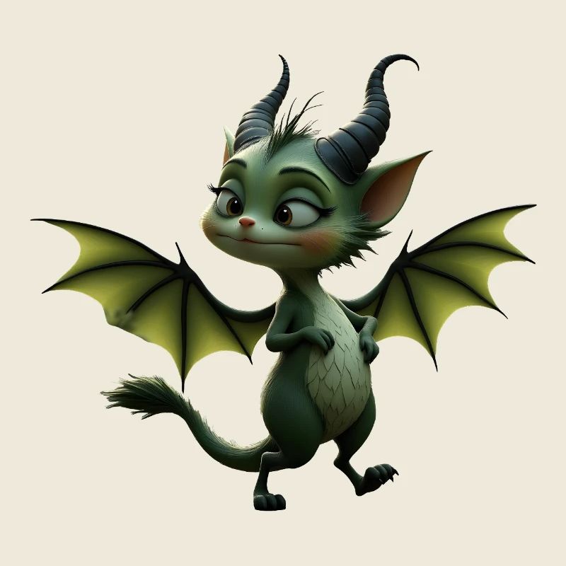 Dragon Vert Ailé
