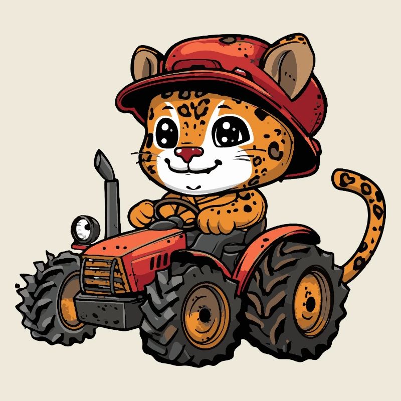 Éleveur de tracteurs léopards