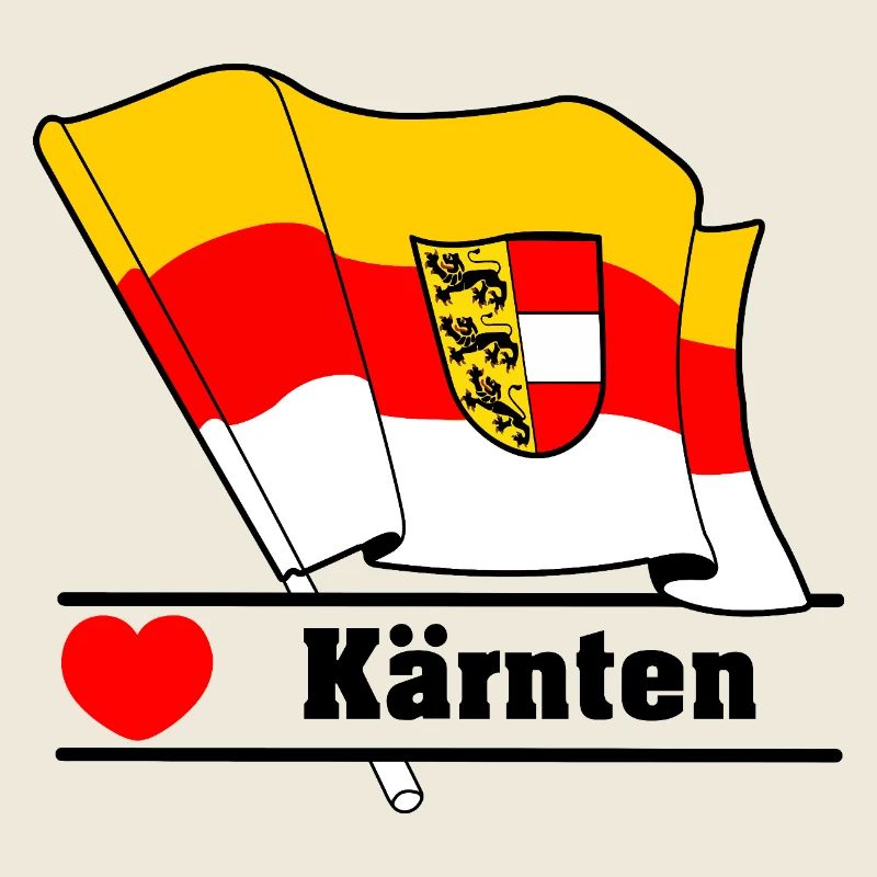 Drapeau du comté de Carinthia avec cœur