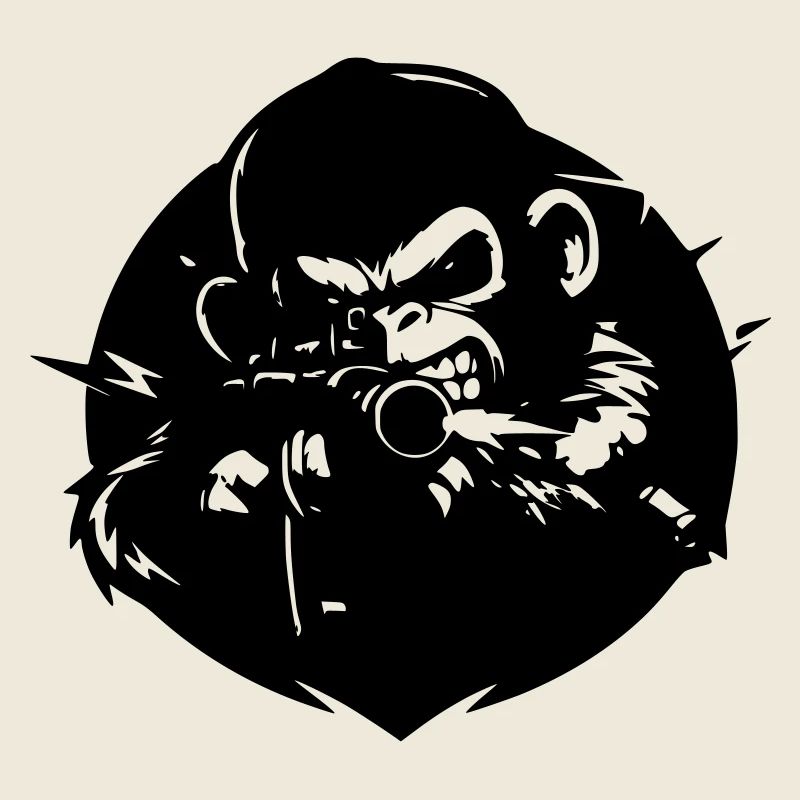 Monkey with Rifle