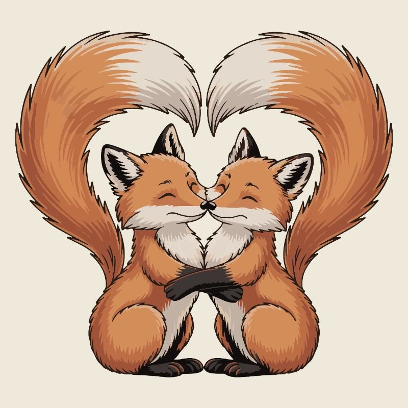 Fuchs Paar Herz