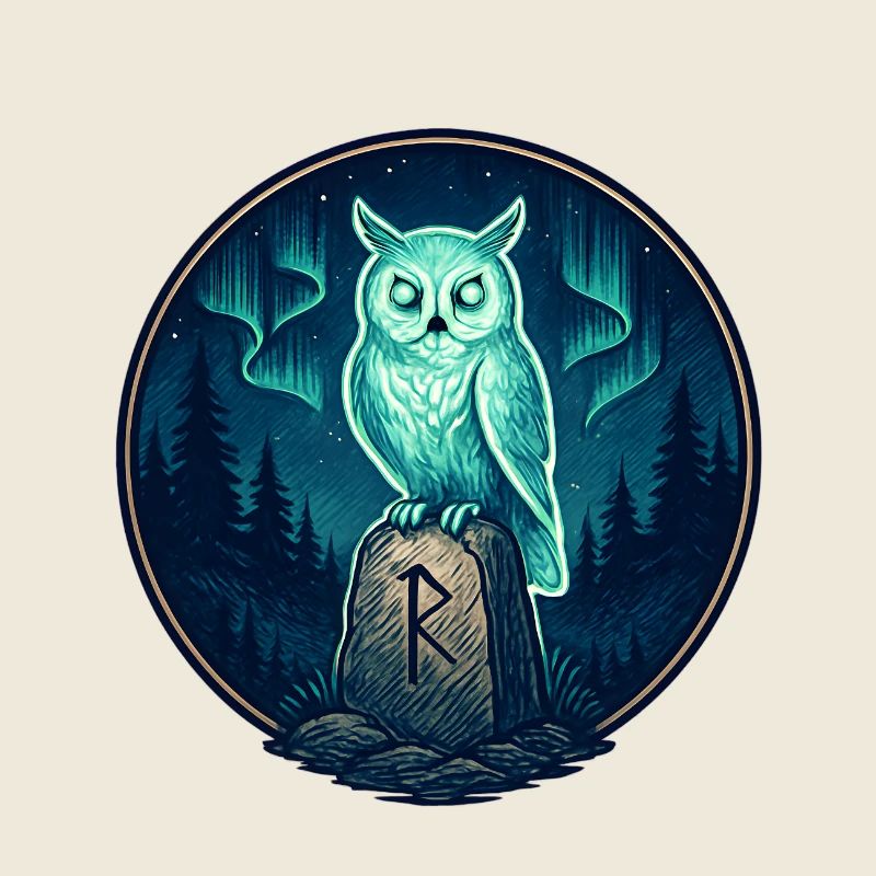 Nachtwald Eulen-Runeemblem