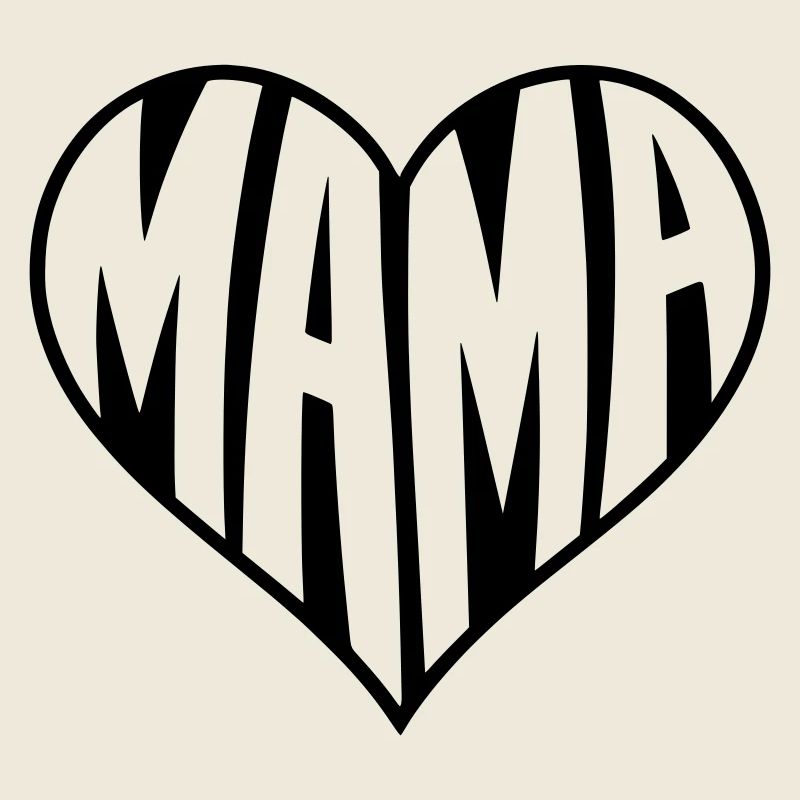 Mom Heart Typography