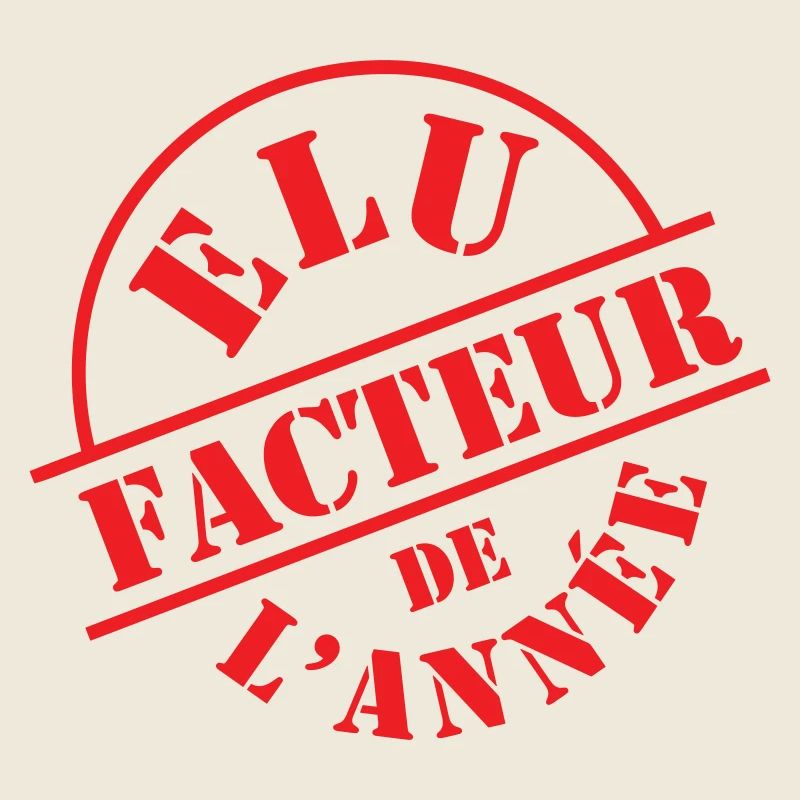 Élu facteur de l'année tampon rouge postal