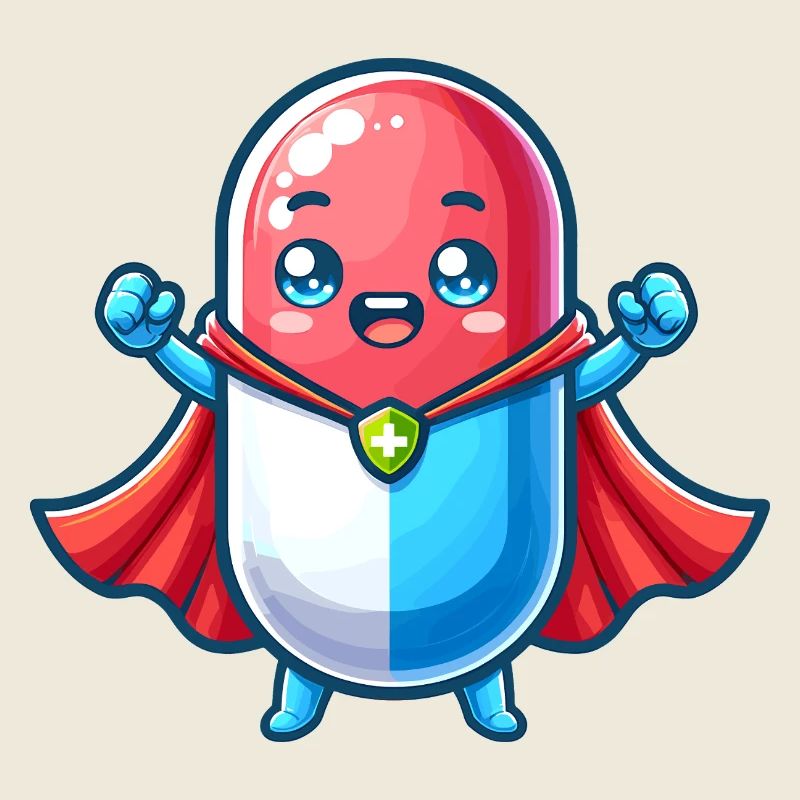 Helden Pille Superheld Medizin Tabletten Held