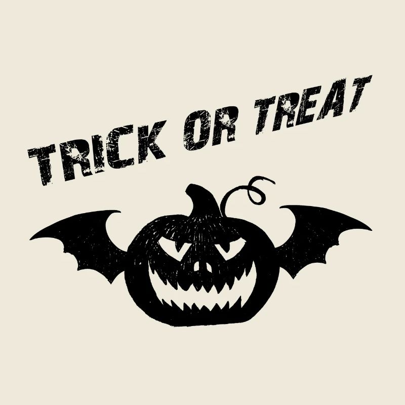 trick or treat süßes oder saures halloween tasche