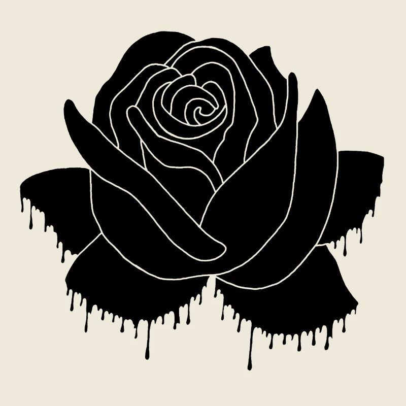 Graffiti einer schwarzen Rose