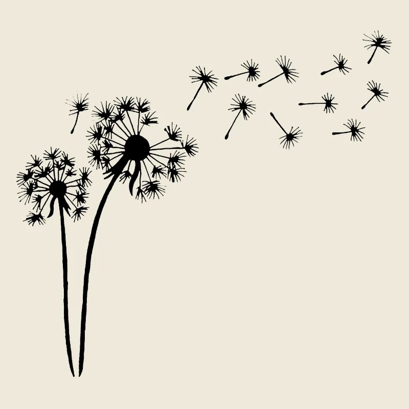 Black dandelion flower
