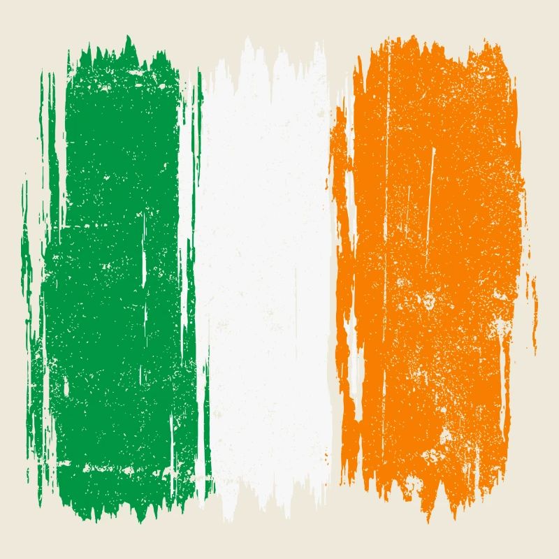 Italian Flag Brush Strokes