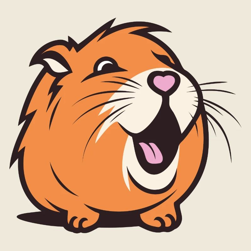 Capybara joyeux / Cobaye / Hamster – Cœur